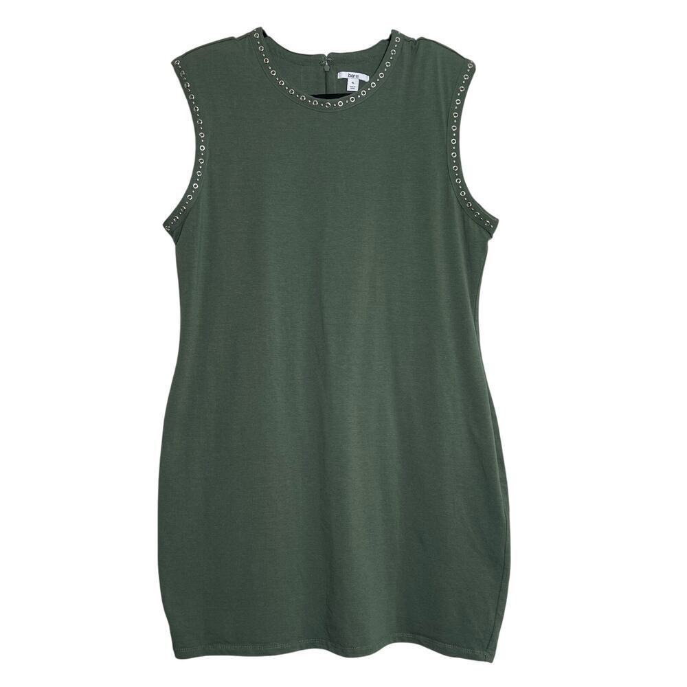 Bar III Fitted Dress Sleeveless Olive Green Women's Sz XL
